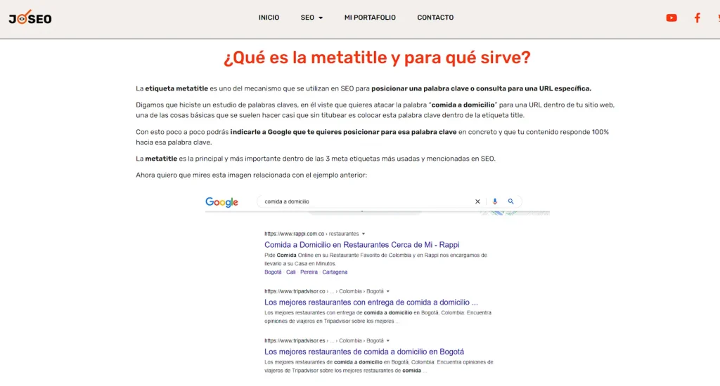 la jerarquia de contenido con etiquetas H seo