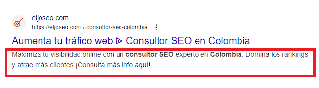 metadescripcion, metadescription, metadescripcion seo